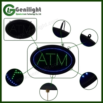 Tabla de señalización de cajeros automáticos LED de fondo de plástico de aluminio con brillo ultra brillante y competitivo