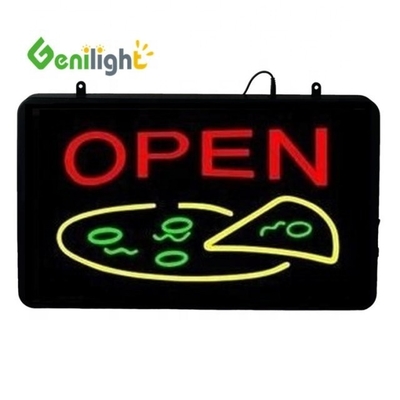 Signo de pizzaría LED ABS de molde abierto para interiores Genilight 22 * 13 pulgadas DC12V CE y certificado RoHS