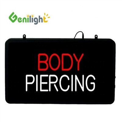 Perforación corporal y tatuajes LED Neon Sign Genilight 56 * 33 cm con tablero frontal acrílico