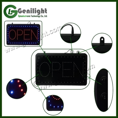 Publicidad en interiores 56*33cm RGB LED Moving Open Sign con larga vida útil del original