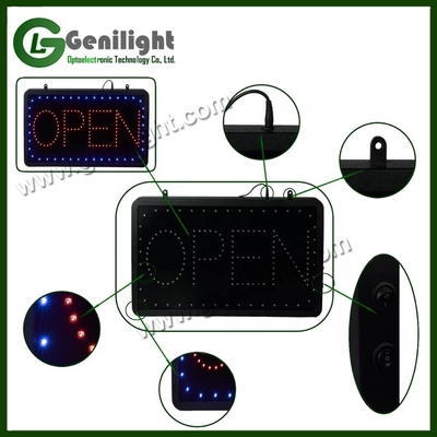 Tablero de señalización abierto de LED personalizado para tiendas de venta al por menor