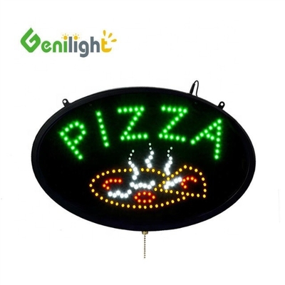 3 Tipo de cambio de funciones LED Pizza Iluminada de neón Comerciante de cartelería eléctrica