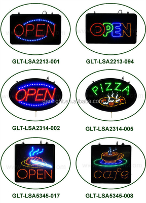 3 Tipo de cambio de funciones LED Pizza Iluminada de neón Comerciante de cartelería eléctrica