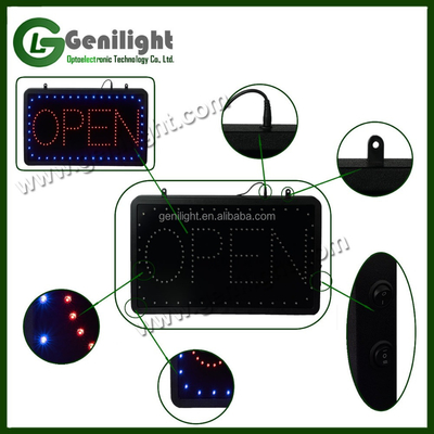Batería LED de negocios abierto DIY Signo con ABS Outframe y fuente de luz neón