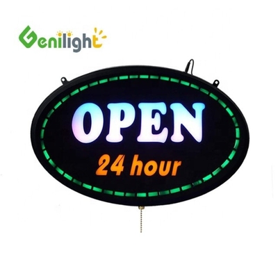 Decoración de interiores tablero de señalización LED abierto las 24 horas 5mm Brillo LED