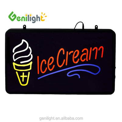 Signo de helado LED de alta visibilidad personalizado con fuente de luz de lámpara