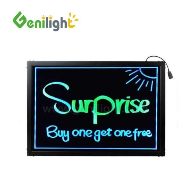 Potente tablero de escritura de pantalla fluorescente LED de centro comercial con certificado CE ROHS LVD