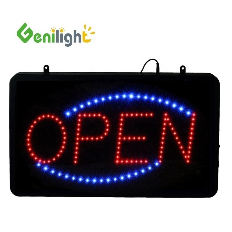 Luz de neón exterior LED personalizada de signo abierto con material ABS y 3 tipos de función de cambio