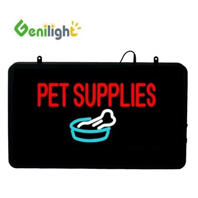 Indicador de neón LED de 22 * 13 pulgadas personalizado para suministros de PET