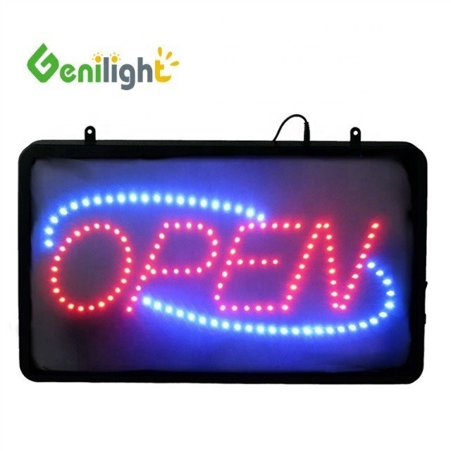 Lámparas LED de colgado fácil personalizadas Flex Neon Sign OPEN para publicidad Resolución de tono de píxeles