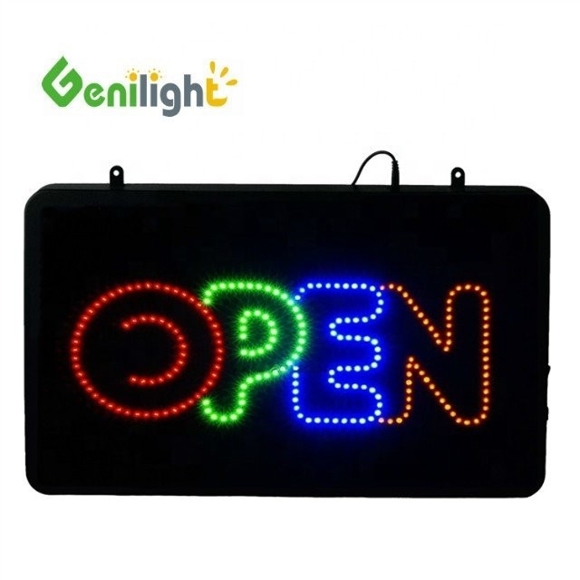 5mm Superbrillo LED Tamaño personalizado LED multicolor Signo abierto para visualización
