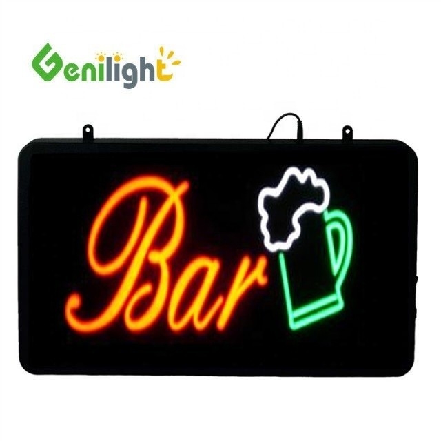 Genilight 56*33 cm Mejor diseño LED Neón Bar de cerveza de luz Signos de resina epoxi y acrílico