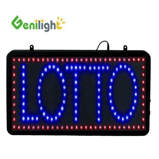 Genilight original para interiores 56*33cm Super brillo LED personalizado LOTTO pantalla abierta LED