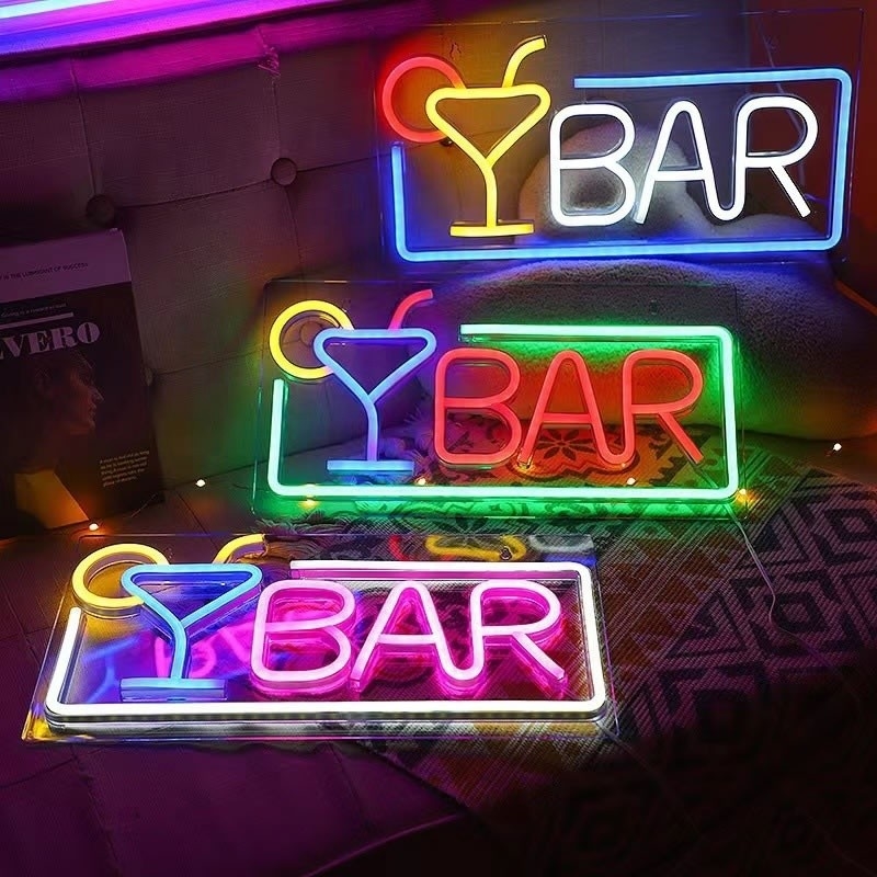 5V señal de neón personalizada luz de neón LED para la pared de la barra decoración del hogar GLT-WN63