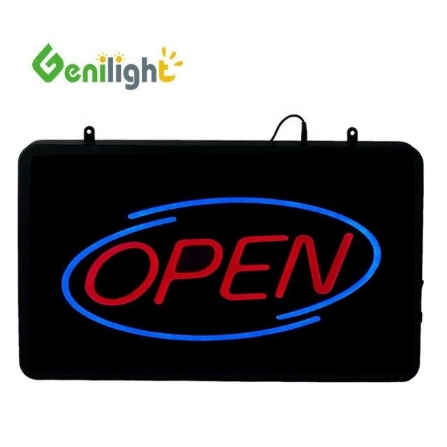 Genilight 56 * 33 cm Neón personalizado Horas de trabajo LED Función de visualización de señales abiertas ANIMACIÓN
