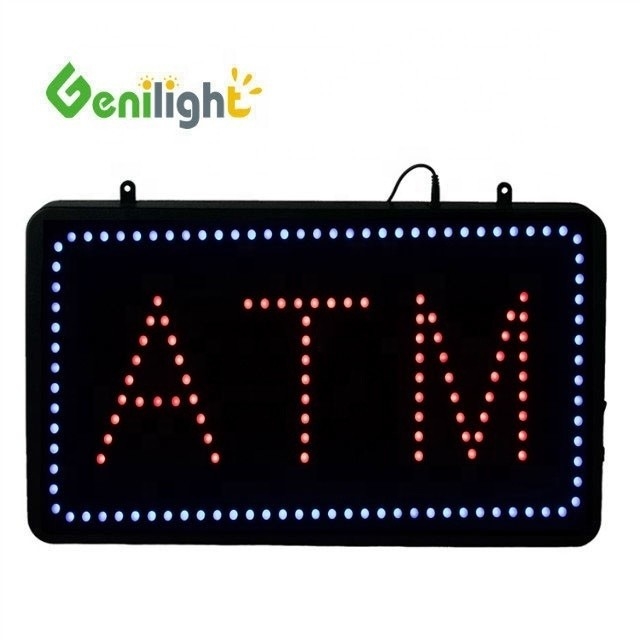Genilight Indoor 56*33cm Neon LED ATM Abierto 12V Brillo electrónico y eficiencia