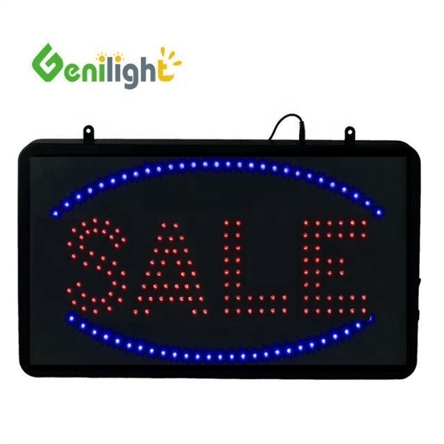 Genilight Publicidad de interior LED personalizada Venta de pantalla abierta LED Signo para tienda LED RGB