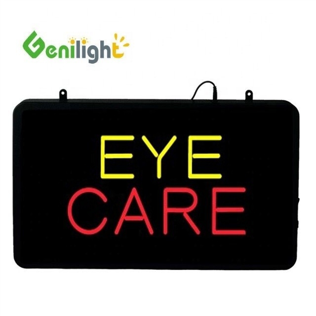 Tabla frontal acrílica personalizada Genilight LED Neon Sign para el cuidado de los ojos 22 * 13 pulgadas CE RoHS
