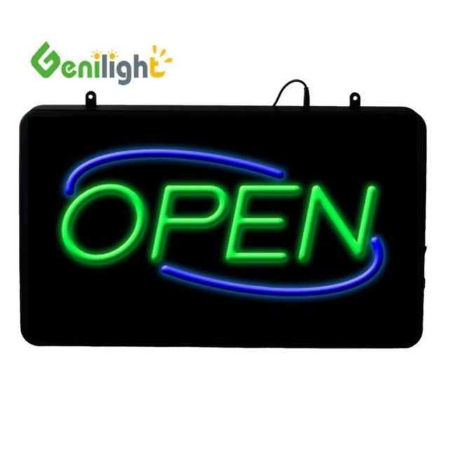 Signo de la tienda abierta de LED multicolor Brillante atractivo para la promoción de ventanas de negocios