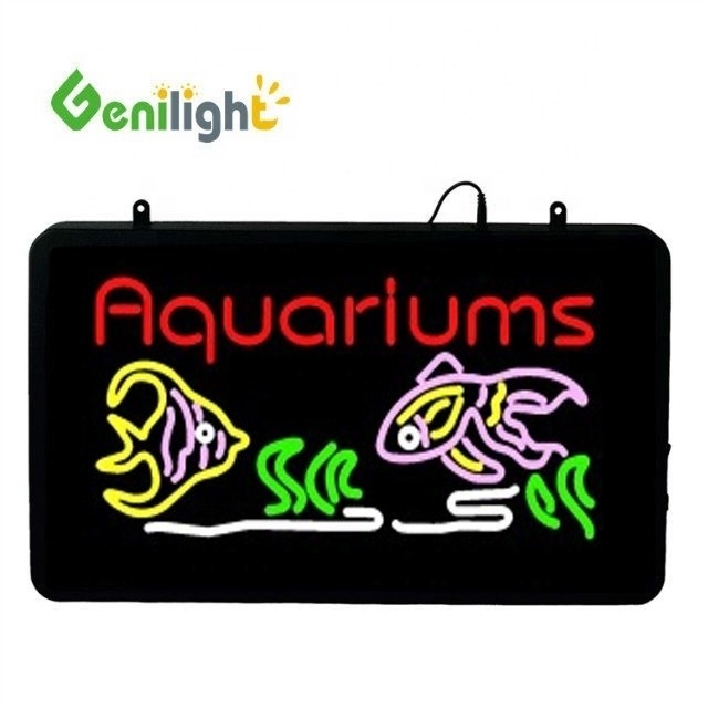 Genilight 56 * 33 cm LED Acuario luz de neón Signos para acuario mantiene alta resolución