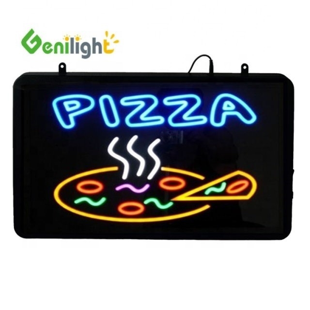 ABS Open-Mold Outframe Alta relación de contraste de brillo Personalizado Pizza Planeta LED Signo de Neón