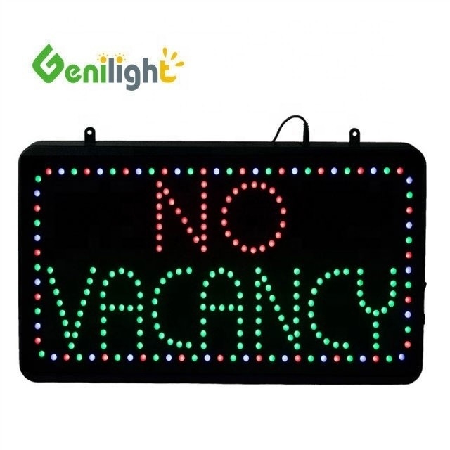 CE RoHS Indoor 56*33cm Genilight Sin vacío Flash LED Signo abierto Signo LED programable