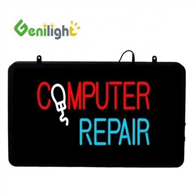 22 * 13 pulgadas de acrílico LED neón carta de signo para la reparación de computadoras Tipo de pantalla táctil No táctil