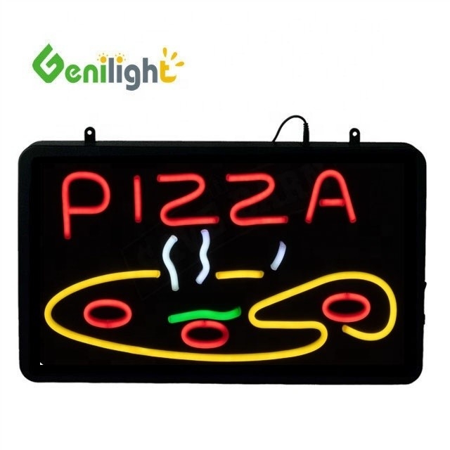 Genilight de alta resolución 22 * 13 pulgadas PIZZA Logotipo LED Neon Sign con CE RoHS del original