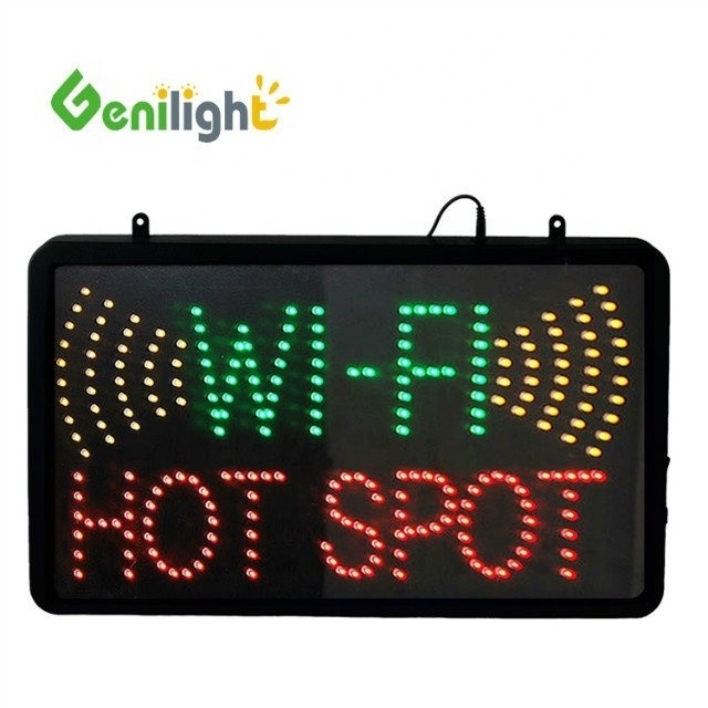 Full Color WIFI HOT SPOT LED Open Sign Diseñado con 5mm Superbright LED en el mejor precio