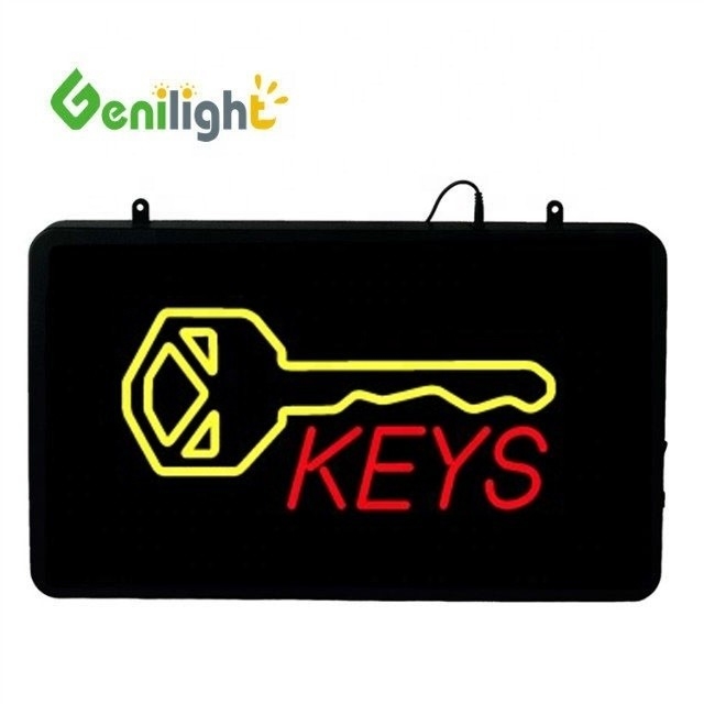 Genilight 56*33cm LED Neon Sign con logotipo clave La adición perfecta a su escaparate