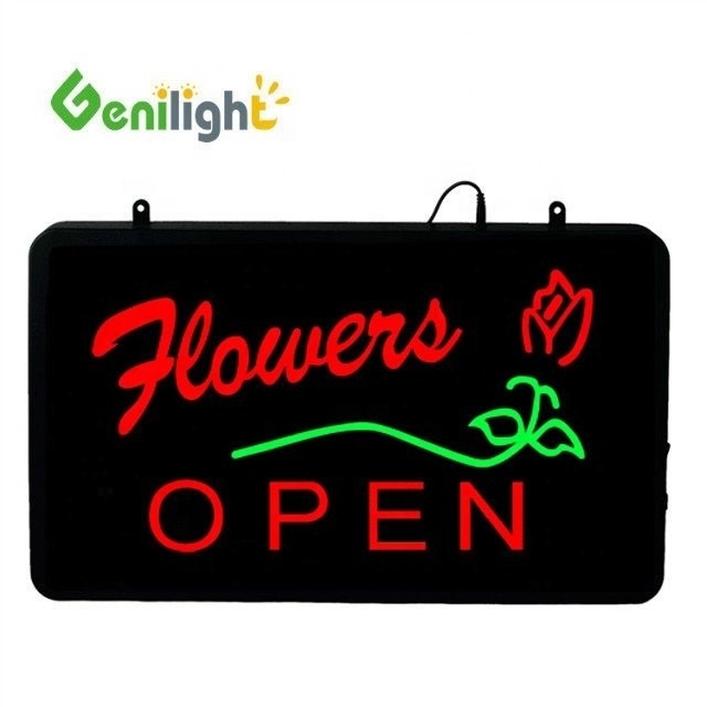 Genilight LED Flowers Open Neon Sign Aumenta la estética de tu floristería con este letrero
