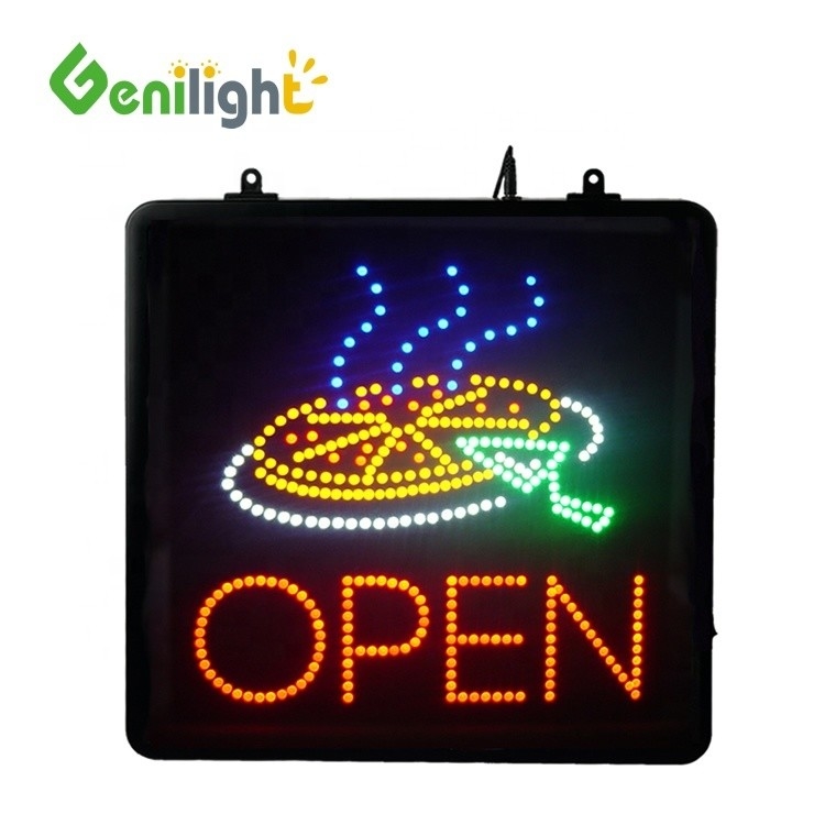1 Consumo de energía Rectángulo parpadeante de color LED Ventana de pizzería abierta Señal comercial
