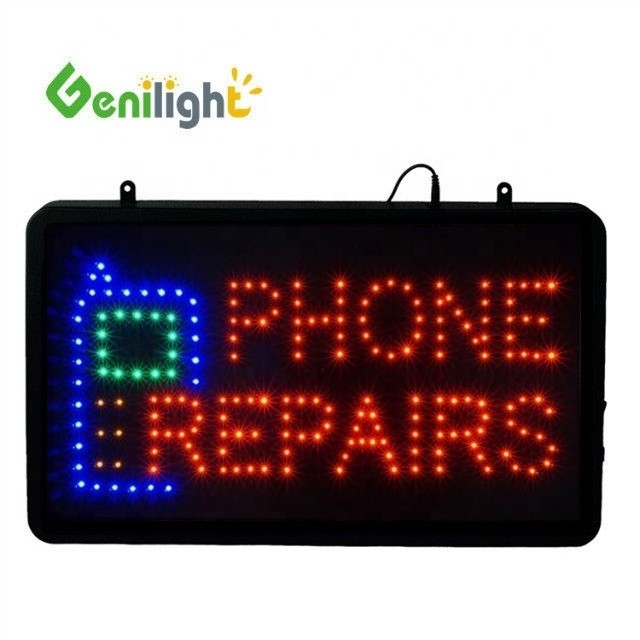 Signo publicitario de LED interior de Genilight para teléfono móvil Desbloqueo de accesorios Tienda de reparación