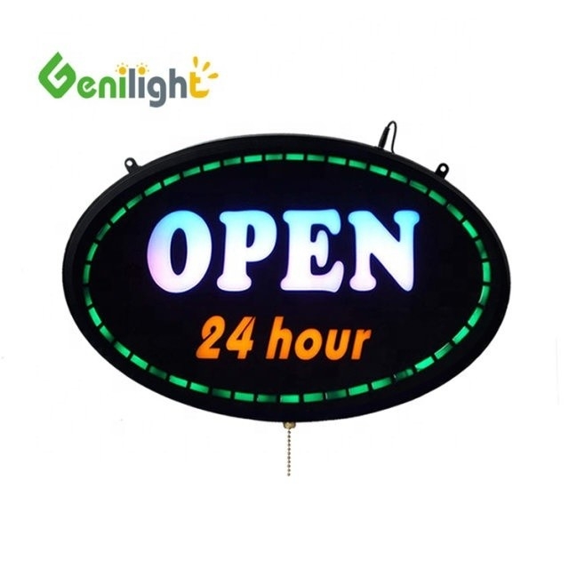 Decoración de interiores tablero de señalización LED abierto las 24 horas 5mm Brillo LED
