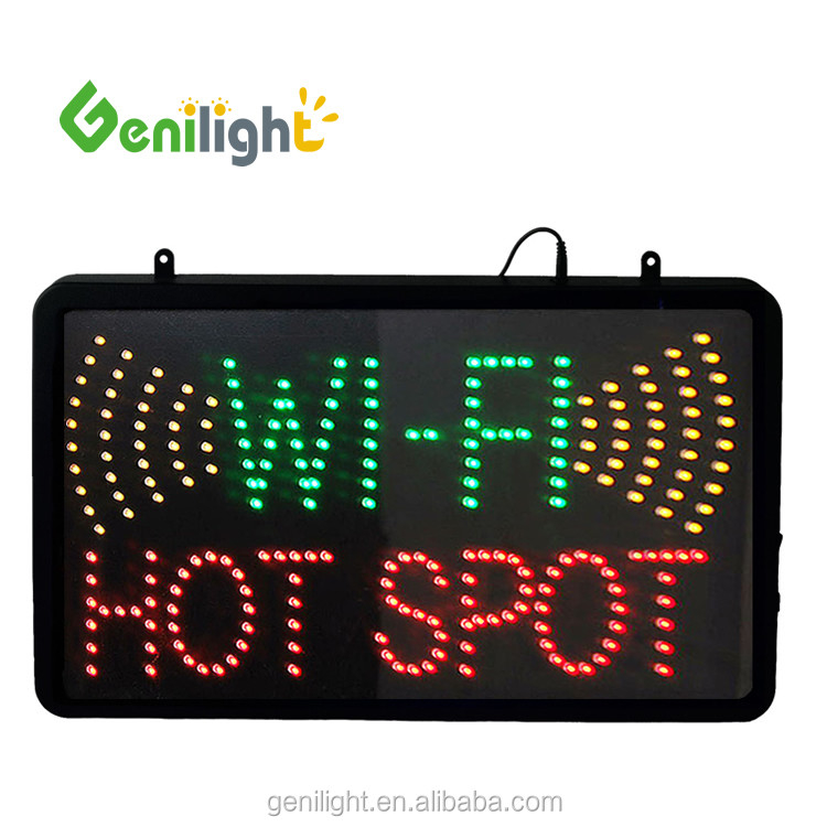 Signo LED de 100000h de vida útil de luz para punto de acceso abierto y cafetería de Internet Wi-Fi gratuita