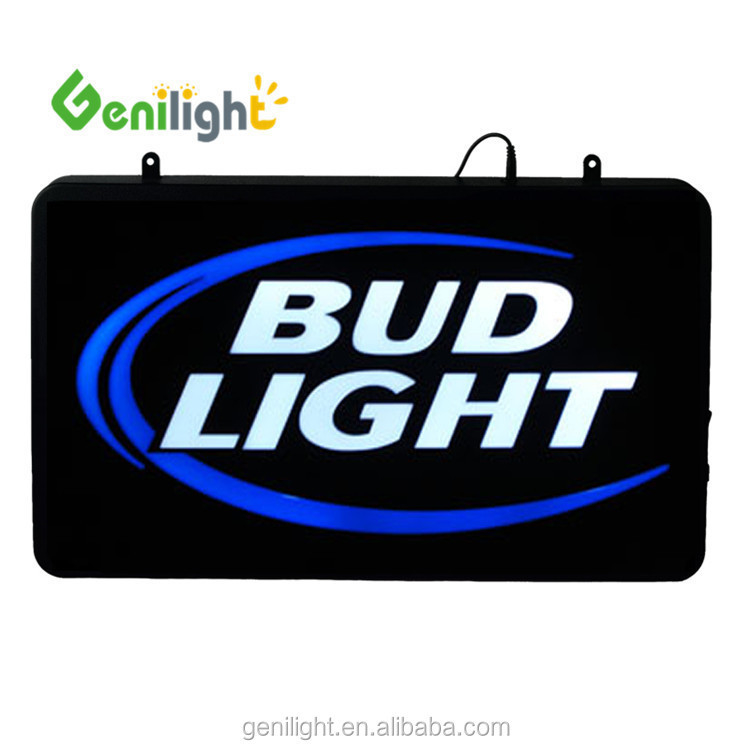 Rectángulo logotipo personalizado luz cerveza colgante LED neón señales de luz con voltaje de entrada de 12V
