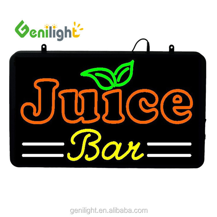 GLT-LSN5633-016 Neón de la ventana de publicidad de la barra de jugo con fuente de luz LED de 5 mm u 8 mm